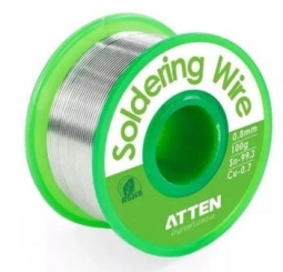 Cuộn thiếc hàn Lead-Free ATTEN SN99.3 CU0.7 0.8mm (100g) ACF030534